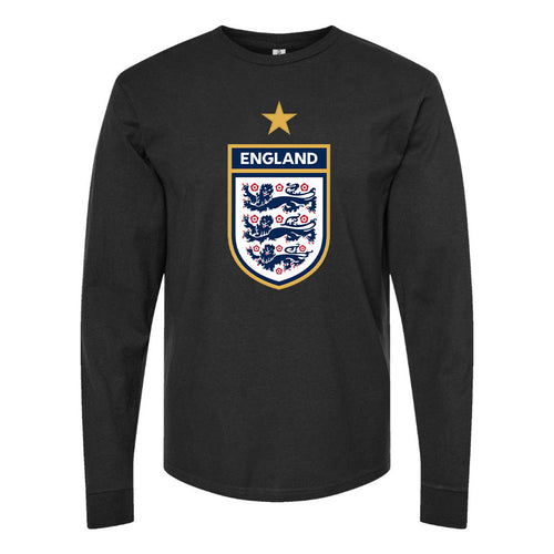 Men's England National Soccer Team Cotton Long Sleeve T-Shirt