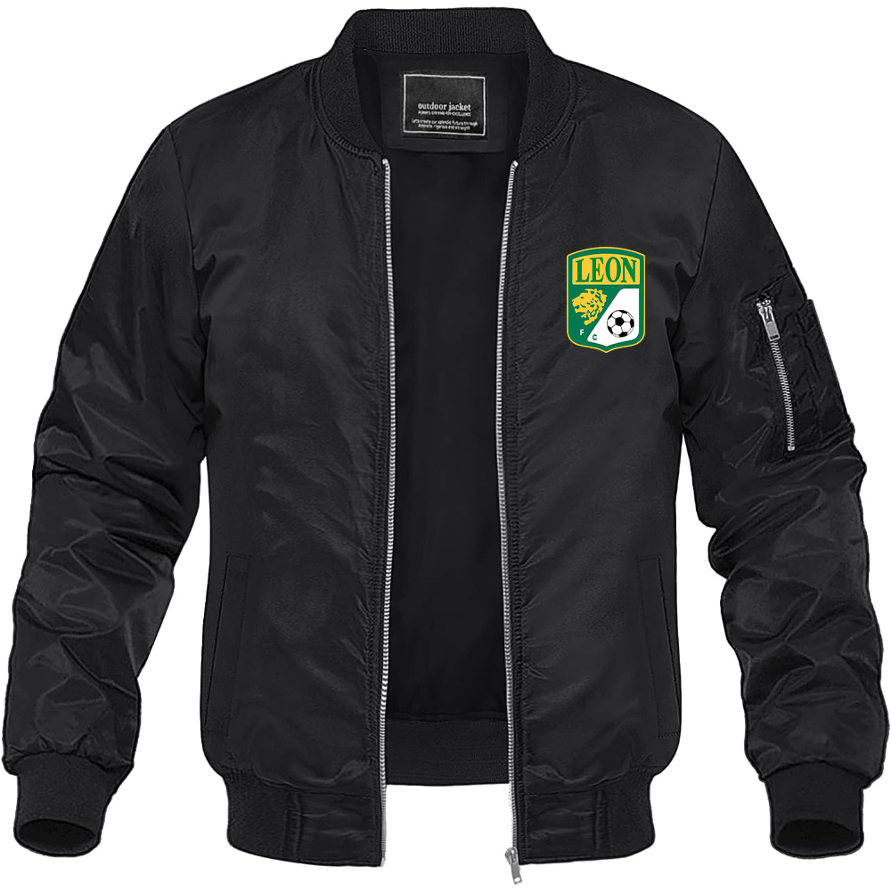 Men's Leon FC Lightweight Bomber Jacket Windbreaker Softshell Varsity Jacket Coat