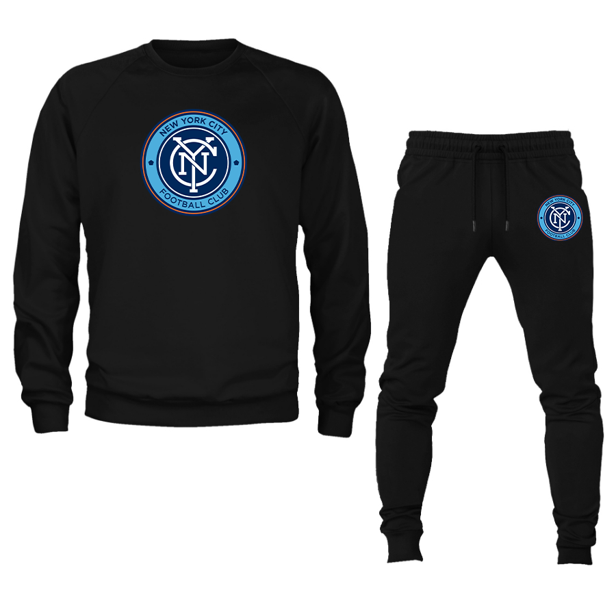 Men's New York City FC Crewneck Sweatshirt Joggers Suit