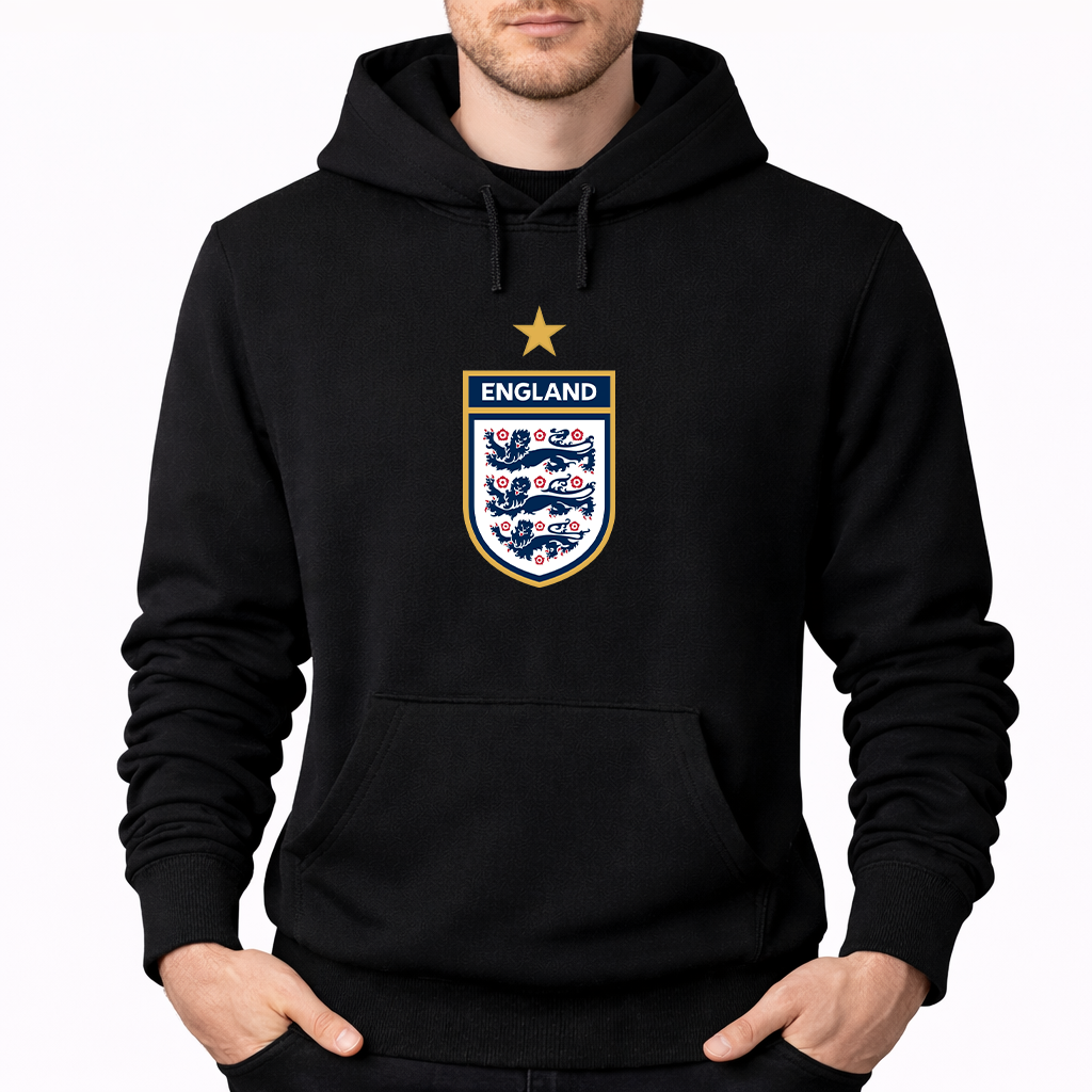 Men's England National Soccer Team Pullover Hoodie