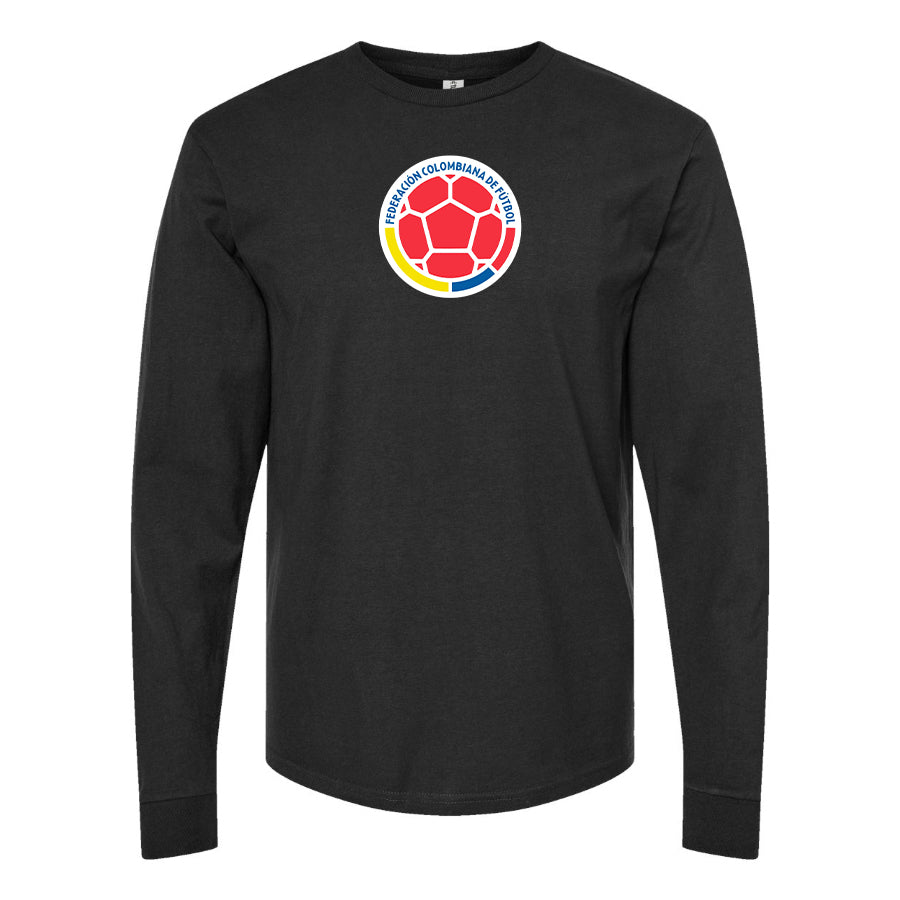 Men's Colombia National Soccer Team Long Sleeve T-Shirt