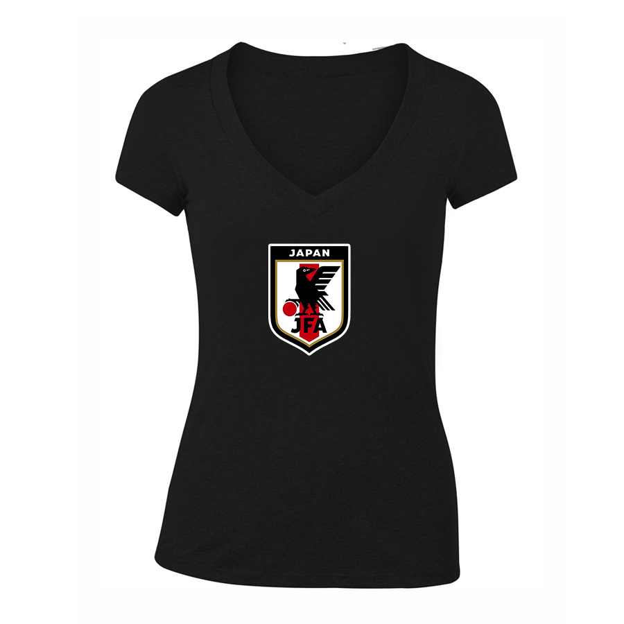 Women's Japan National Soccer Team V-Neck T-Shirt