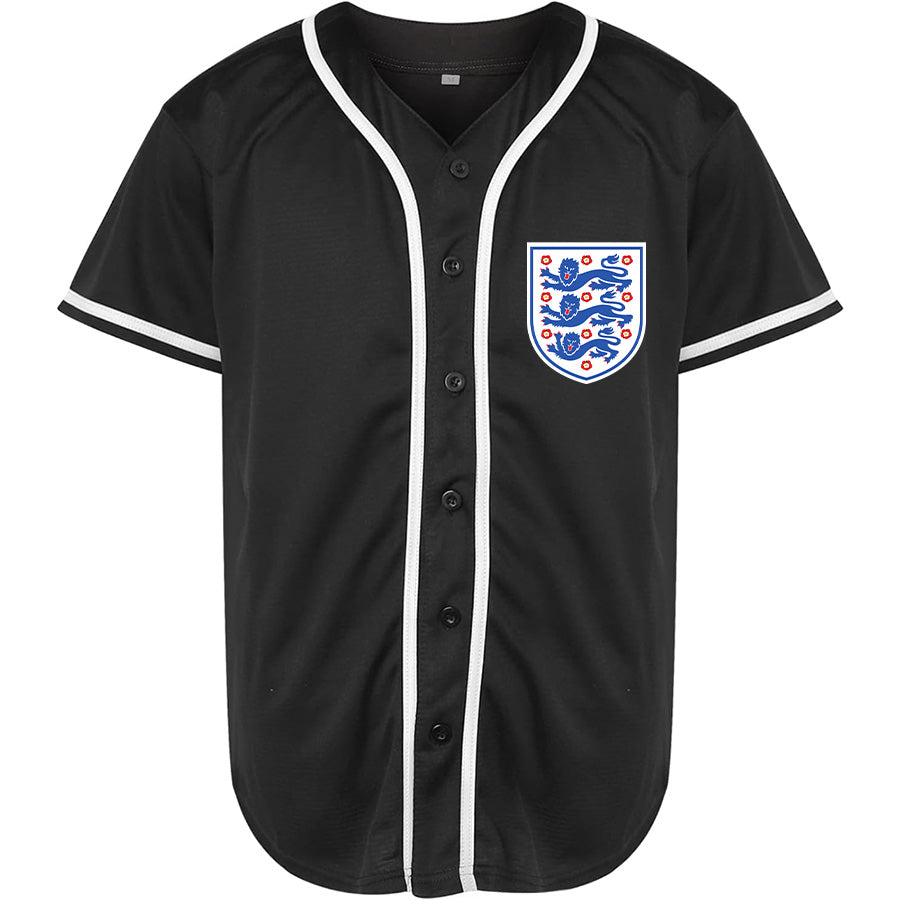 Men's England National Football Team Baseball Jersey