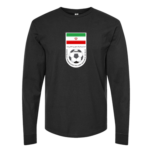 Men's Iran National Soccer Team Cotton Long Sleeve T-Shirt