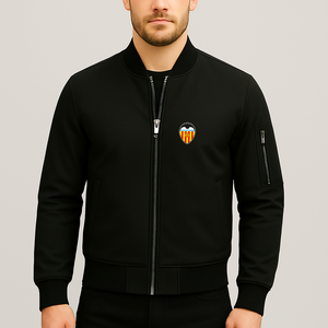 Men's Valencia FC Lightweight Bomber Jacket Windbreaker Softshell Varsity Jacket Coat