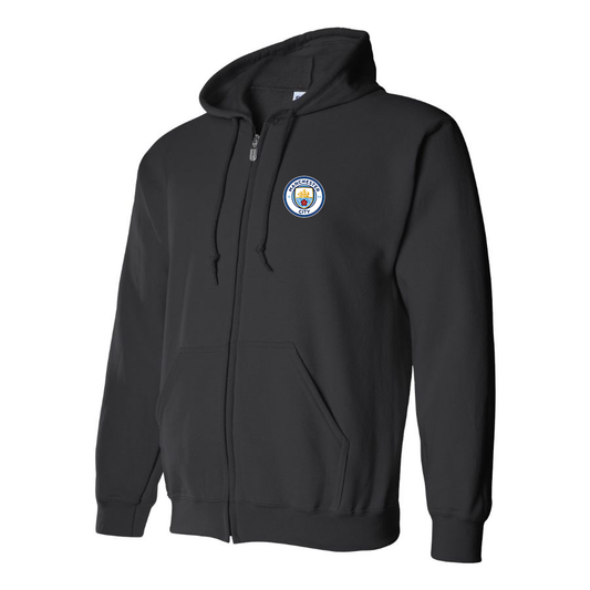 Men's Manchester City Soccer Zipper Hoodie