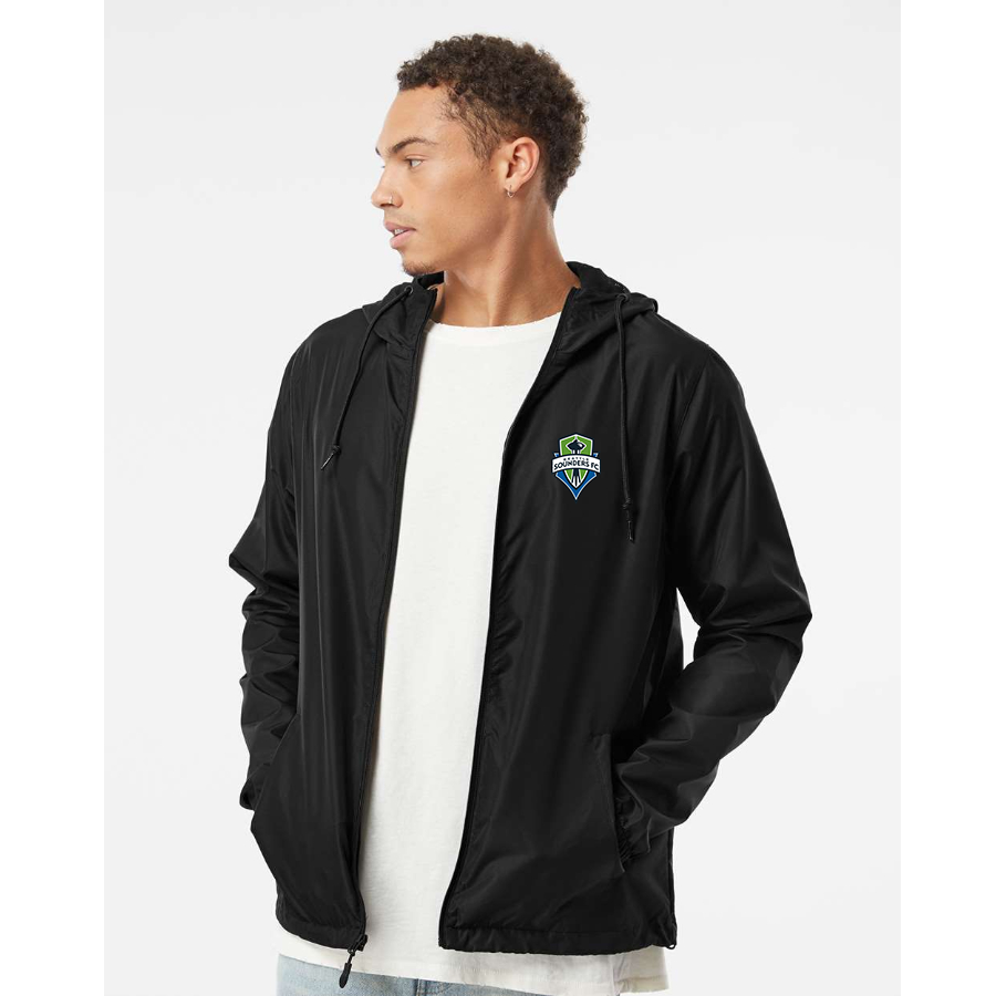 Men’s Seattle Sounders FC  - Independent Trading Co. - Lightweight Windbreaker Full-Zip Jacket - EXP54LWZ