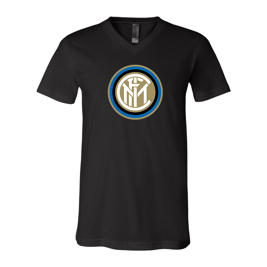 Men’s Inter Milan Soccer - BELLA + CANVAS - Jersey V-Neck Tee - 3005