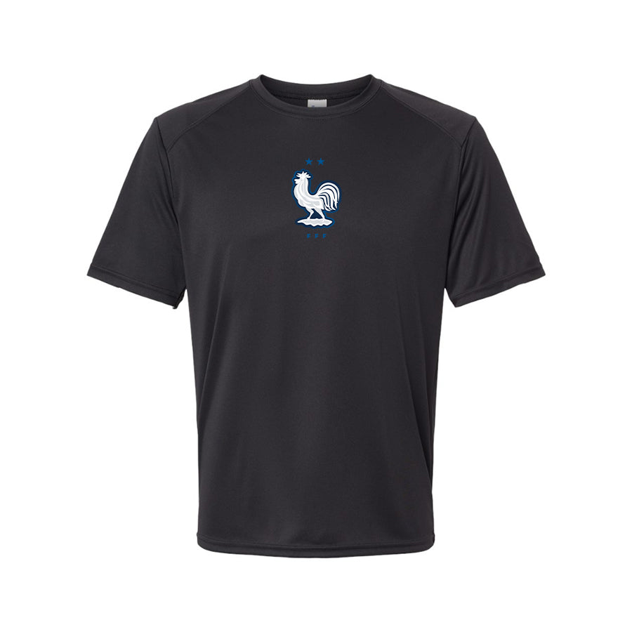 Youth Kids France National Soccer Team Performance T-Shirt