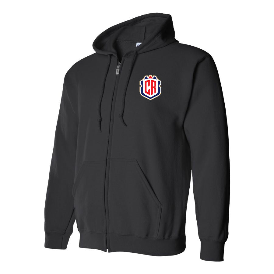 Men's Costa Rica National Soccer Team Zipper Hoodie