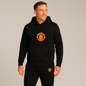 Men’s Manchester United Soccer Soccer Logo Hoodie Joggers Set