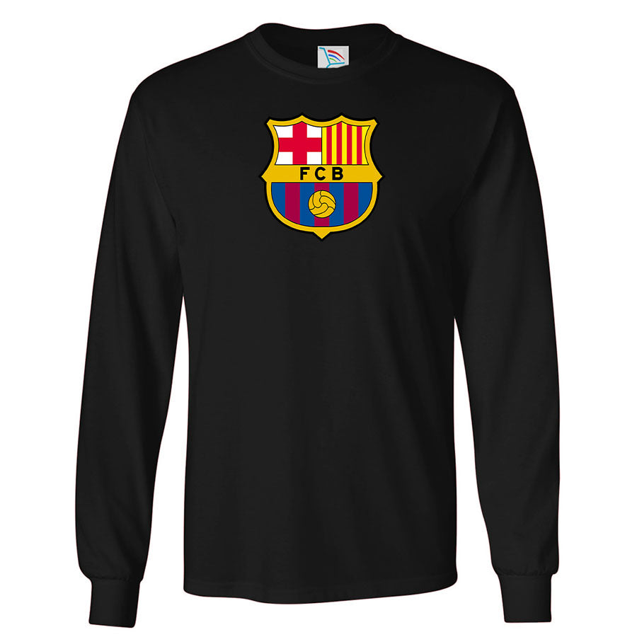 Men's F.C. Barcelona Soccer Cotton Long Sleeve T-Shirt