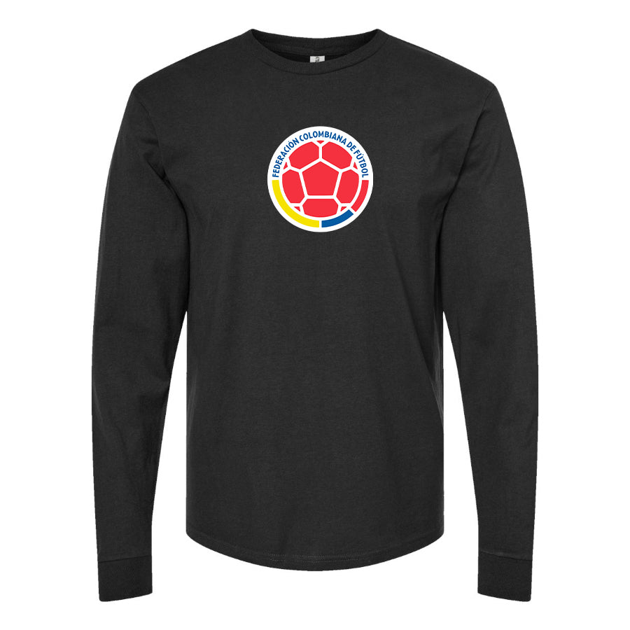 Youth Kids Colombia National Soccer Team Long Sleeve T-Shirt