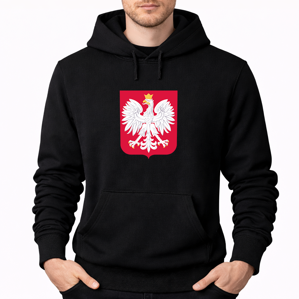 Men's Poland National Soccer Team Pullover Hoodie