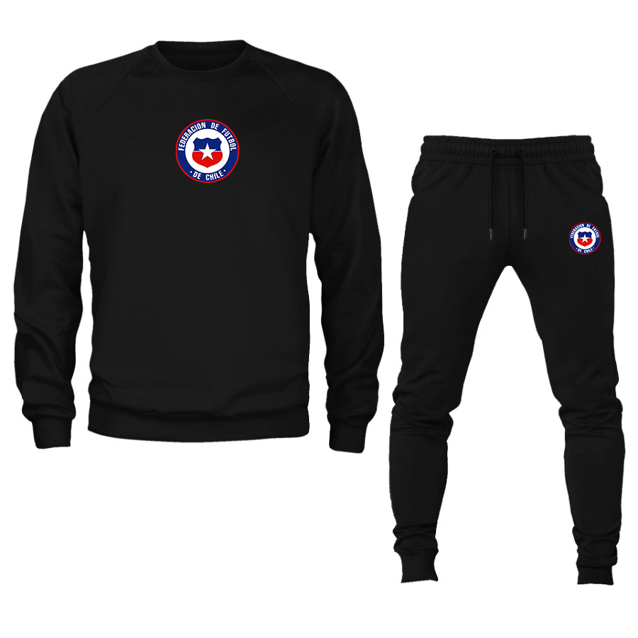 Men's Chile National Soccer Team  Crewneck Sweatshirt Joggers Suit