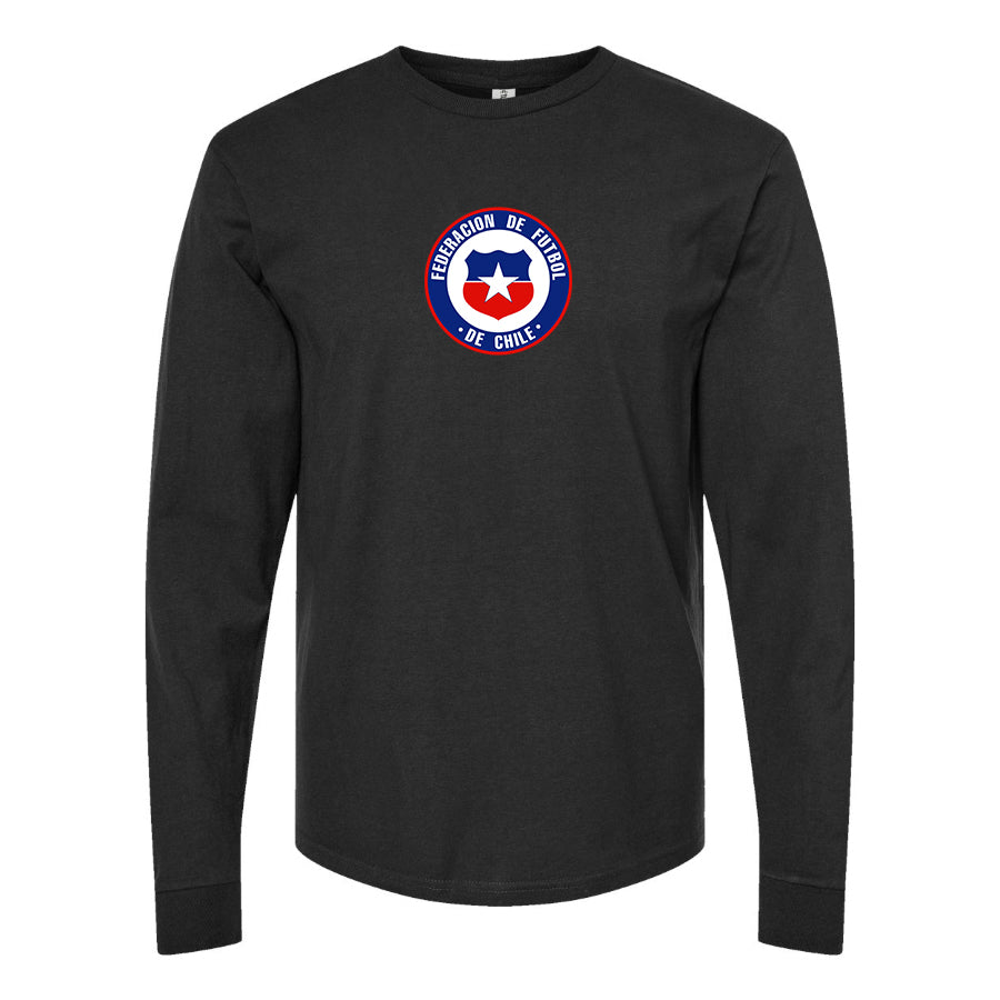 Youth Kids Chile National Soccer Team  Long Sleeve T-Shirt