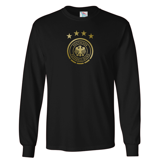 Youth Kids Germany Soccer Long Sleeve T-Shirt