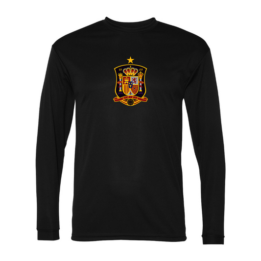 Men’s Spain National Soccer Team - C2 Sport - Performance Long Sleeve T-Shirt - 5104