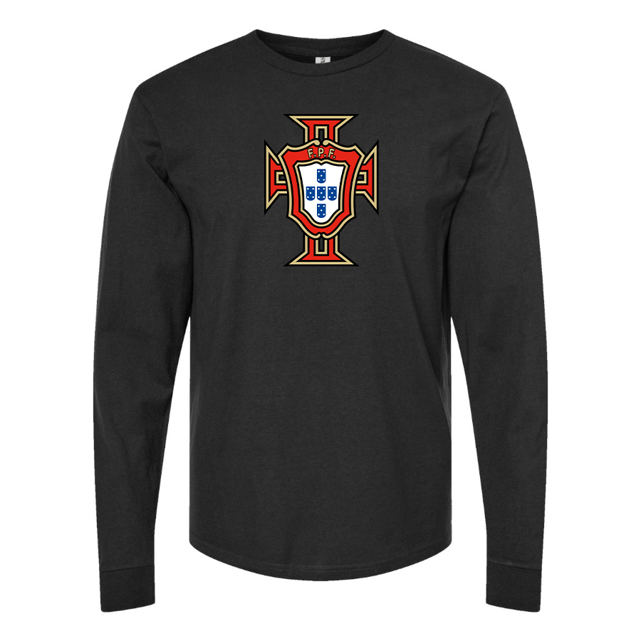 Youth Kids Portugal National Soccer Team Long Sleeve T-Shirt