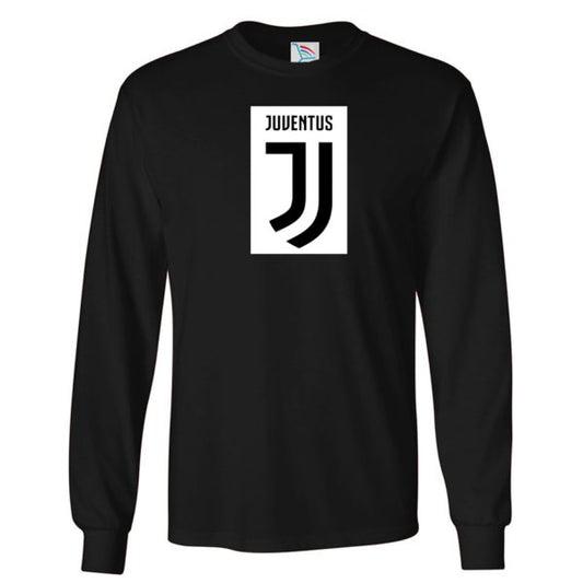 Youth Kids Juventus Soccer Long Sleeve T-Shirt