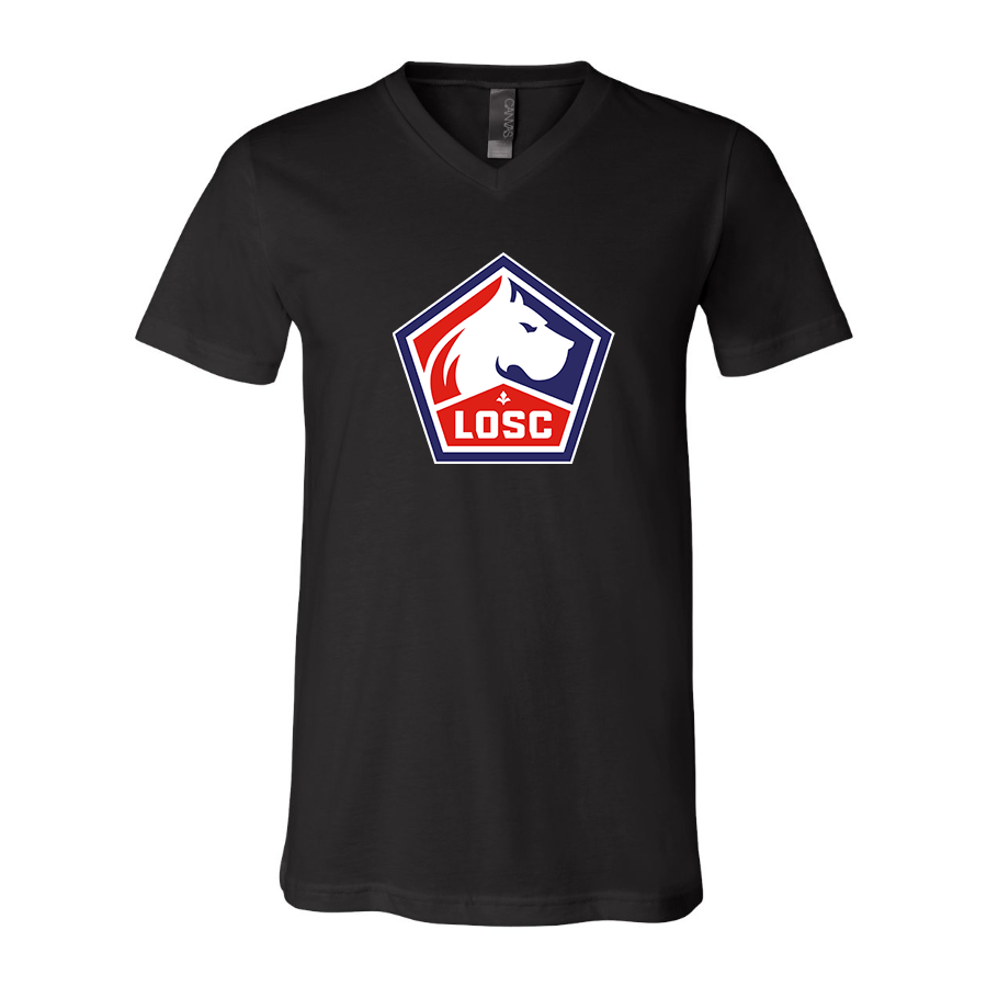 Men’s  Lille Olympique FC - BELLA + CANVAS - Jersey V-Neck Tee - 3005