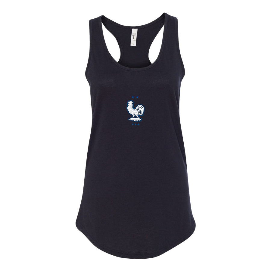 Women's France National Soccer Team  Racerback Tank Top