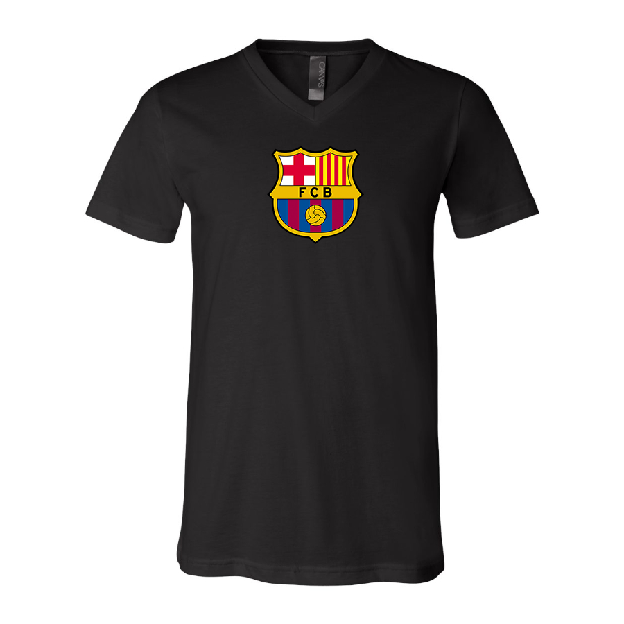 Men’s F.C.  Barcelona Soccer - BELLA + CANVAS - Jersey V-Neck Tee - 3005