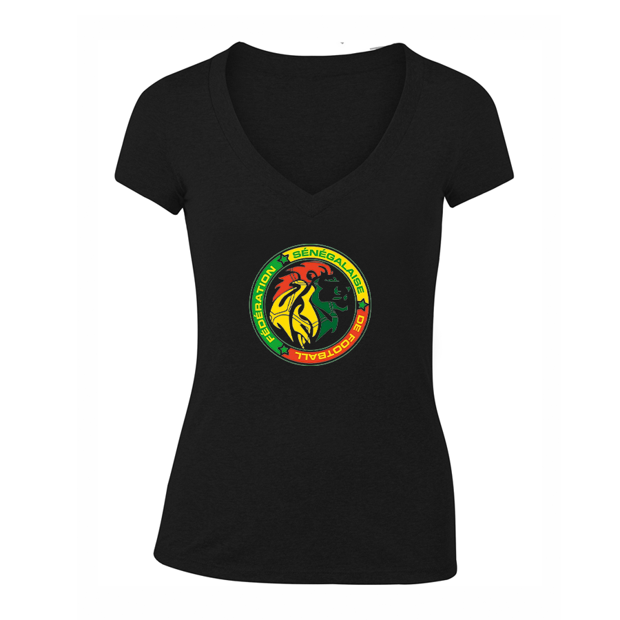 Women's Senegal National Soccer Team V-Neck T-Shirt