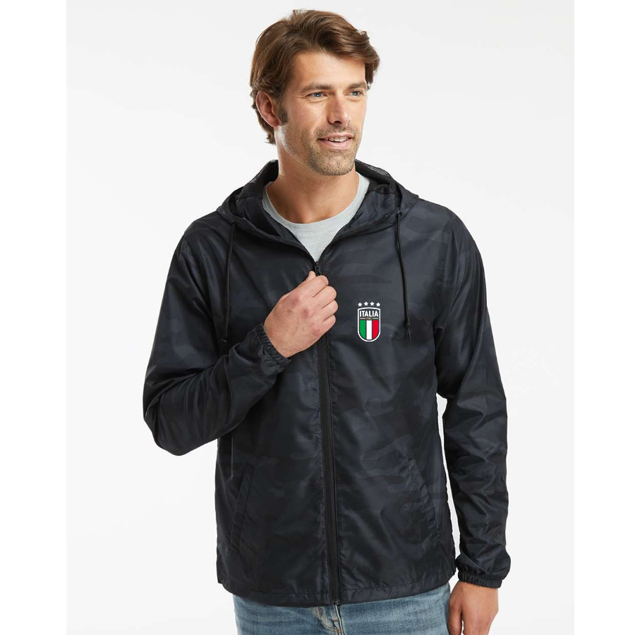 Men’s Italy National Soccer Team - Independent Trading Co. - Lightweight Windbreaker Full-Zip Jacket - EXP54LWZ