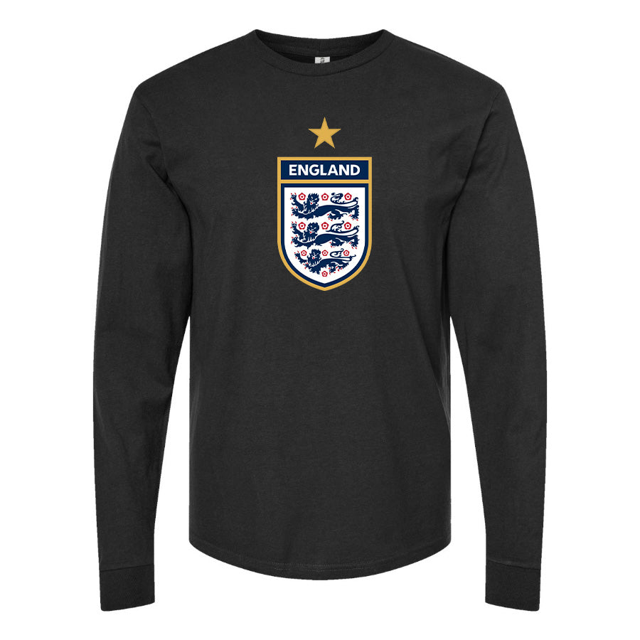 Youth Kids England National Soccer Team Long Sleeve T-Shirt