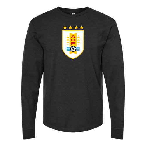 Men's Uruguay National Soccer Team Long Sleeve T-Shirt