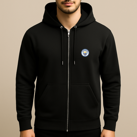 Men's Manchester City Soccer Zipper Hoodie