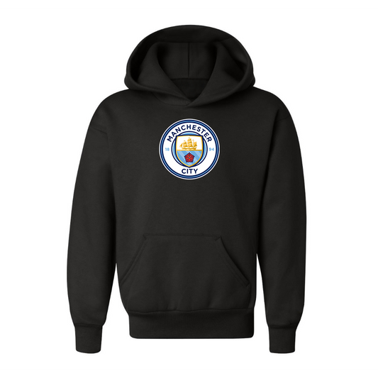 Youth Kids Manchester City Soccer Pullover Hoodie