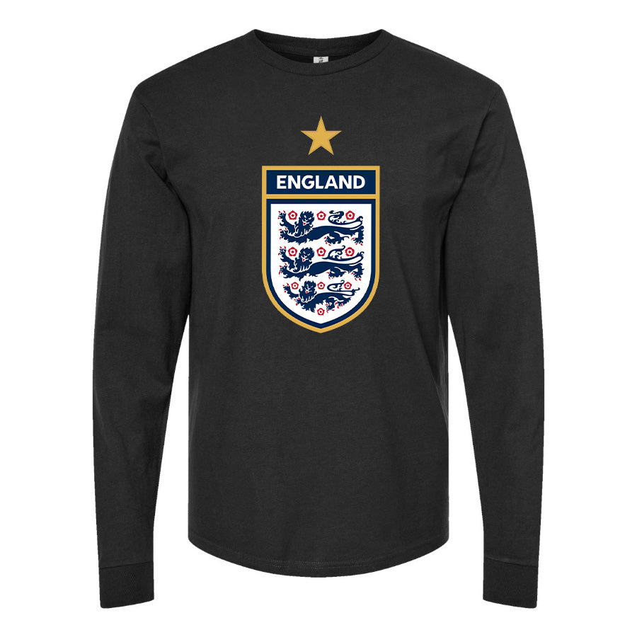 Men's England National Soccer Team Long Sleeve T-Shirt