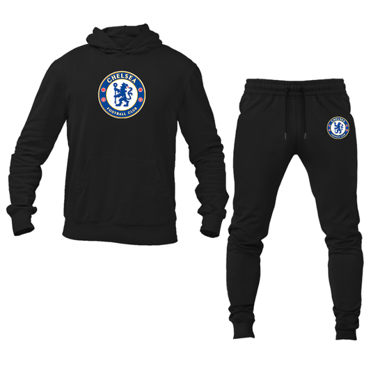 Men's Chelsea Soccer Logo Hoodie Joggers Set