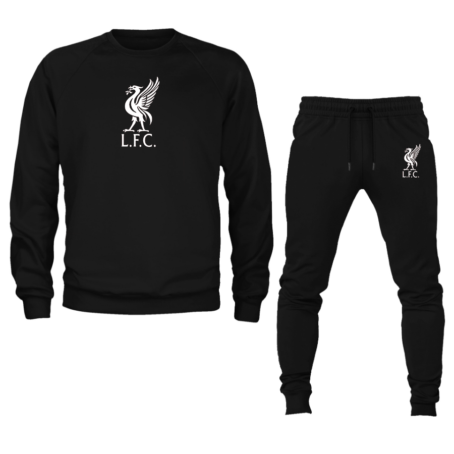 Men's Liverpool L.F.C. Soccer Logo Crewneck Sweatshirt Joggers Suit