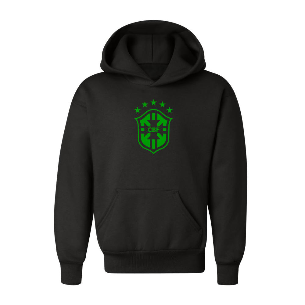Youth Kids Brazil Soccer Pullover Hoodie