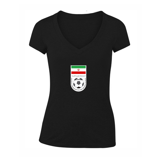 Women's Iran National Soccer Team V-Neck T-Shirt