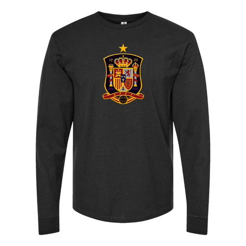 Men's Spain National Soccer Team Long Sleeve T-Shirt