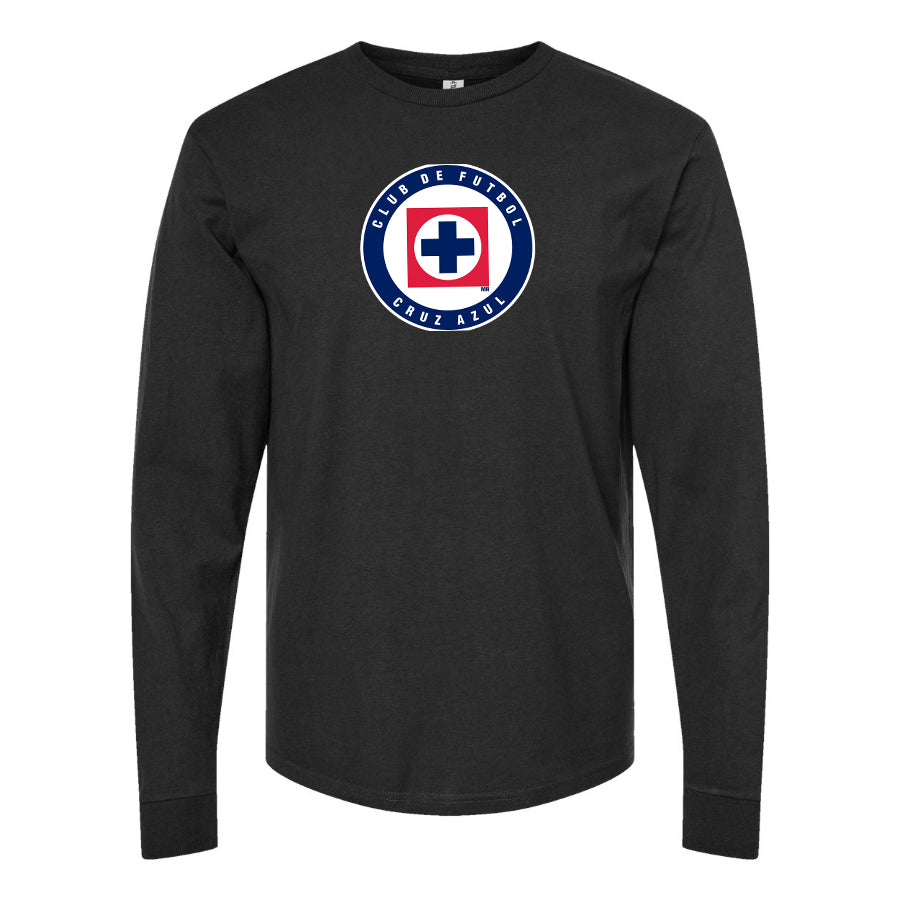 Youth Kids Cruz Azul Football Club Long Sleeve T-Shirt