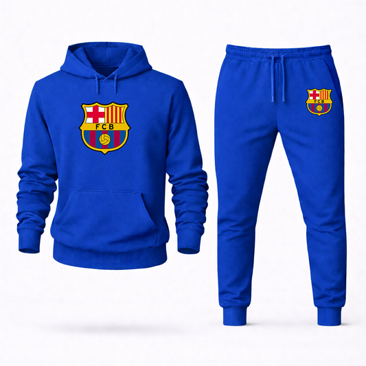 Men's F.C. Barcelona Soccer Logo Hoodie Joggers Set