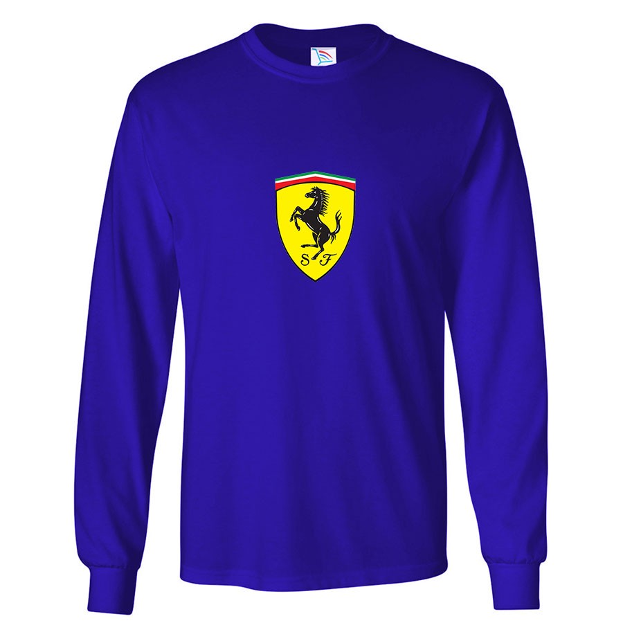 Youth Kids Ferrari Motorsport Car Long Sleeve T-Shirt