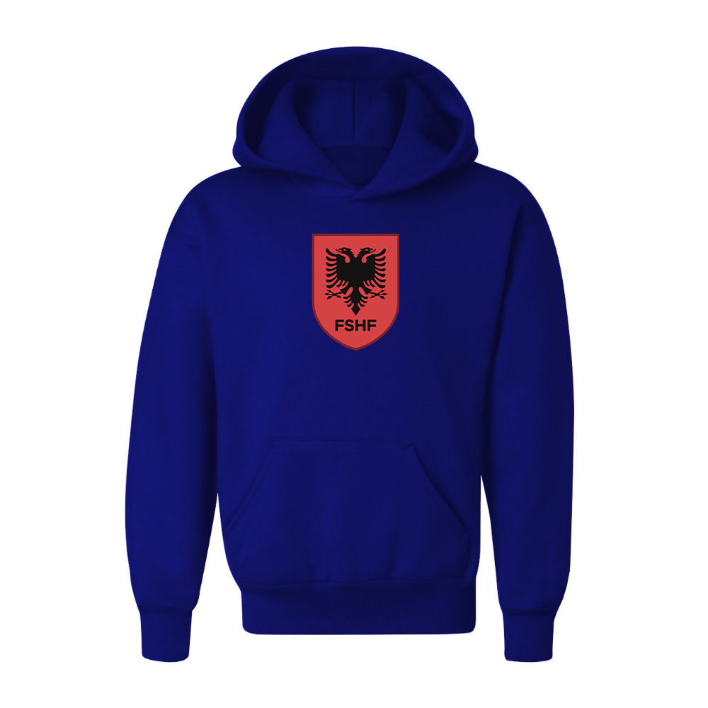 Youth Kids Albania National Soccer Team Pullover Hoodie