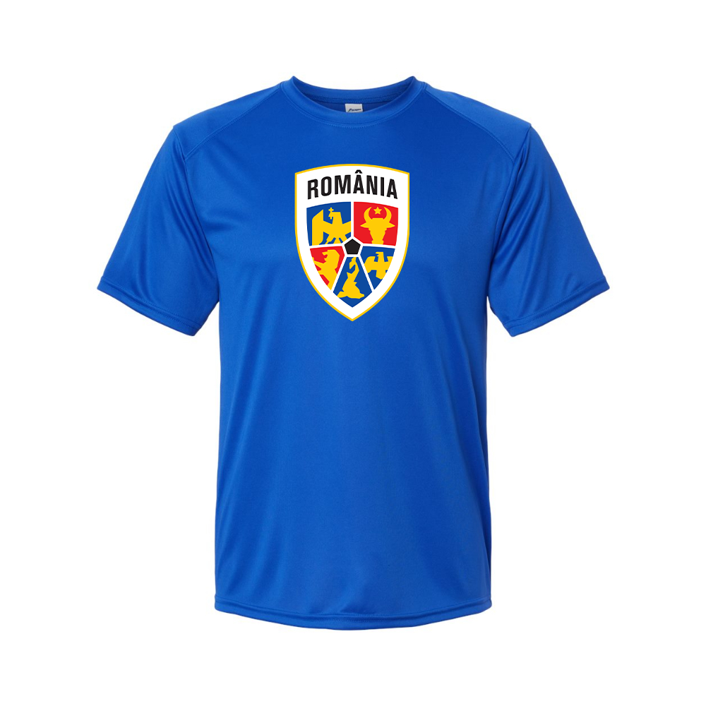 Men's Romania National Soccer Team Performance T-Shirt