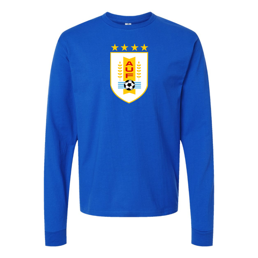 Youth Kids Uruguay National Soccer Team Long Sleeve T-Shirt