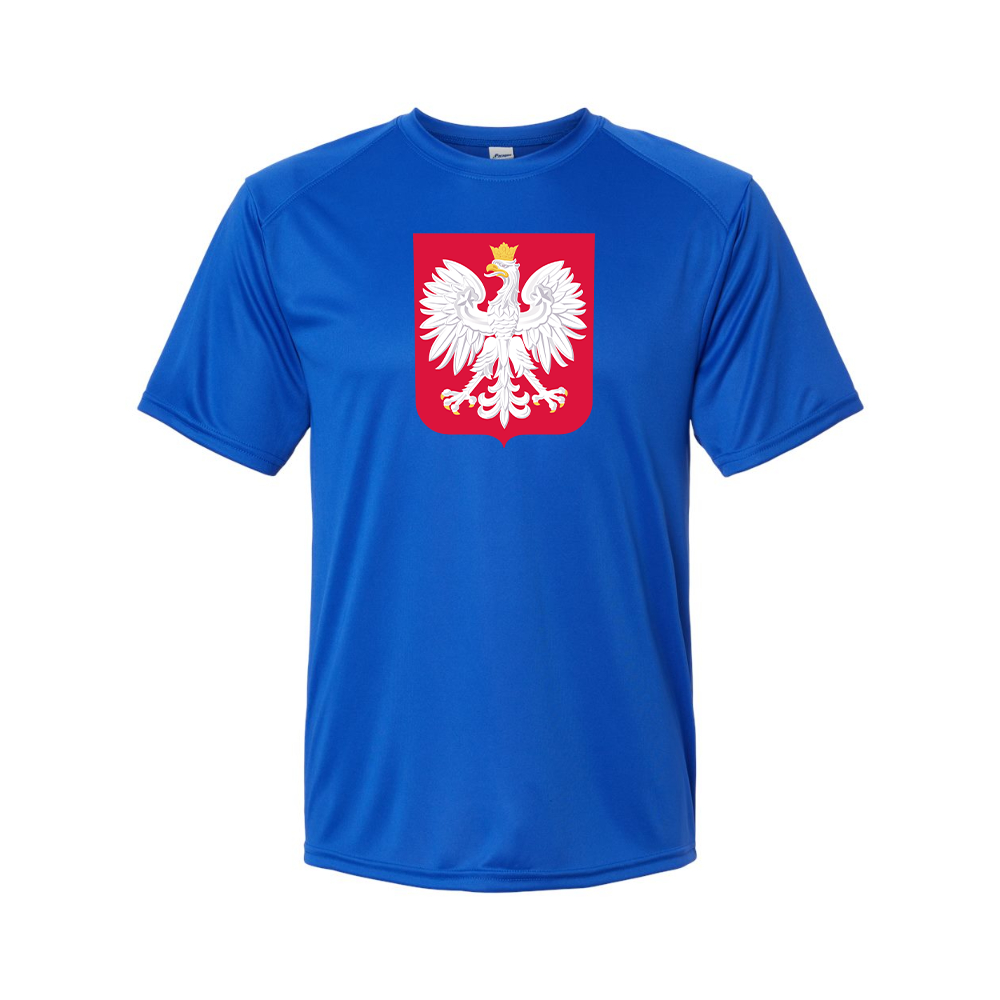 Youth Kids Poland National Soccer Team Performance T-Shirt