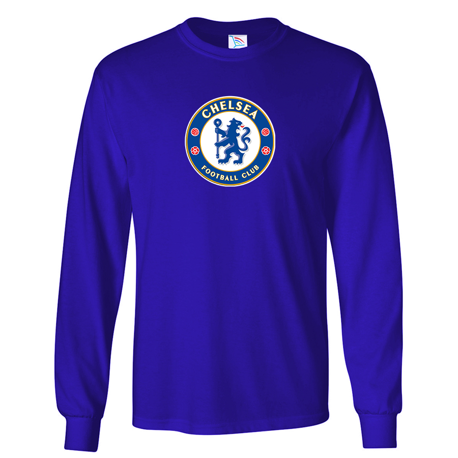 Men's Chelsea Soccer Cotton Long Sleeve T-Shirt