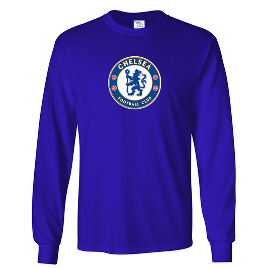 Men's Chelsea Soccer Cotton Long Sleeve T-Shirt