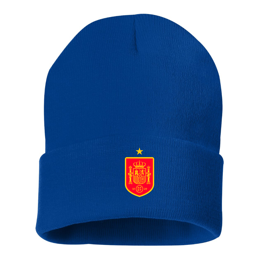 Spain Red Logo National Soccer Team Beanie Hat