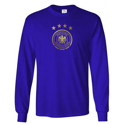 Men's Germany Soccer Cotton Long Sleeve T-Shirt